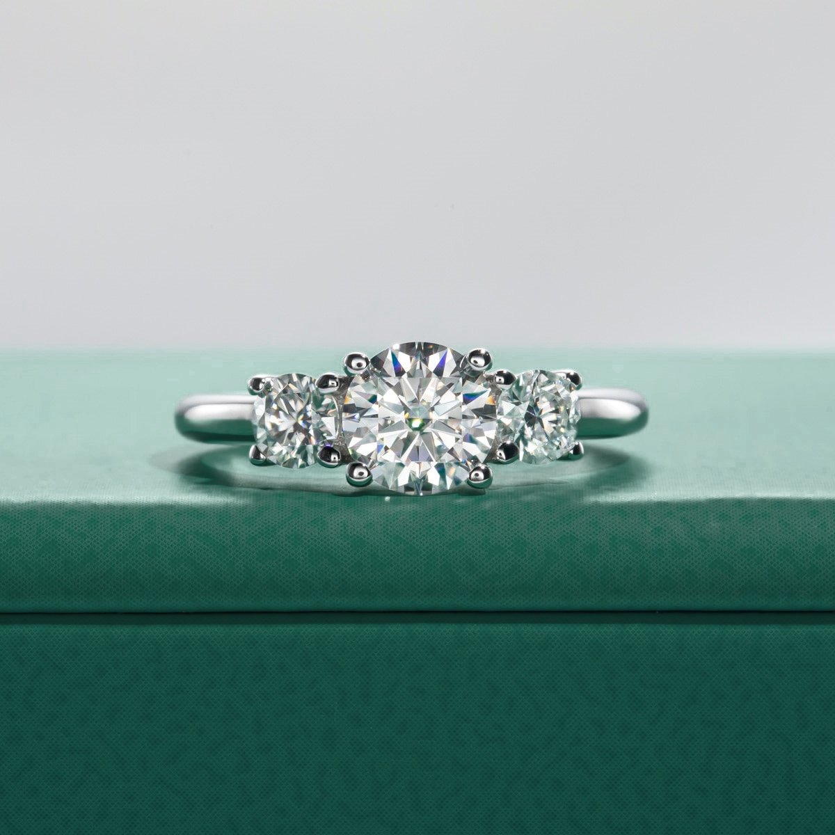 Moissanite Trio Ring