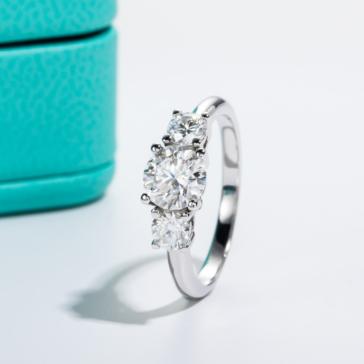 Triple Brilliance Moissanite Engagement Ring