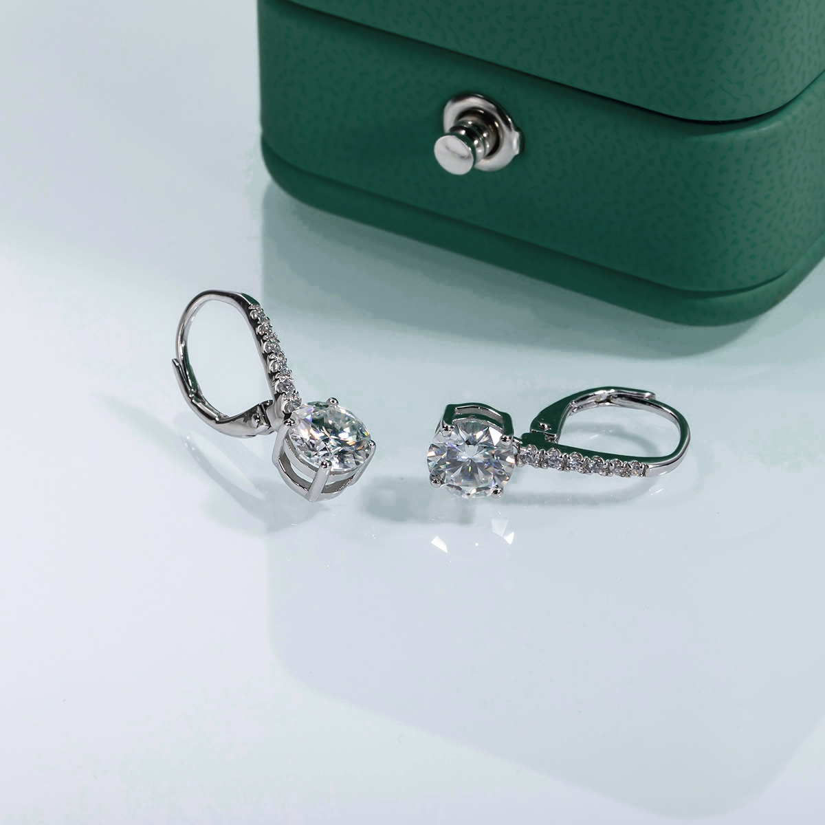 Brilliant Moissanite Drop Earring