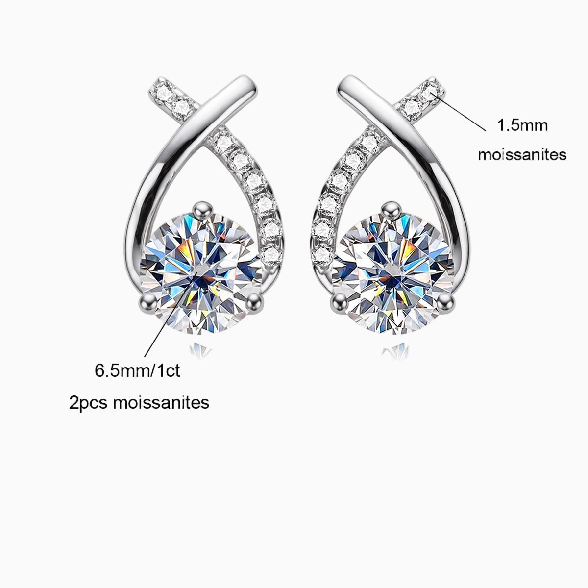 Aurora Moissanite Earring