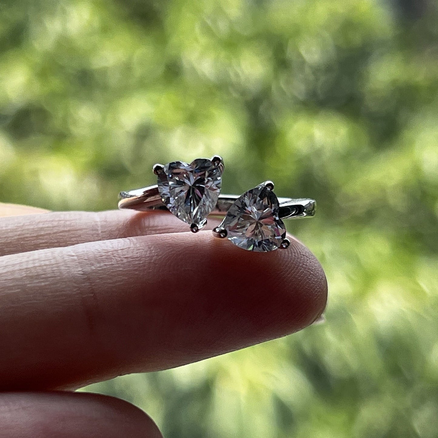 Romeo and Juliet Moissanite Ring