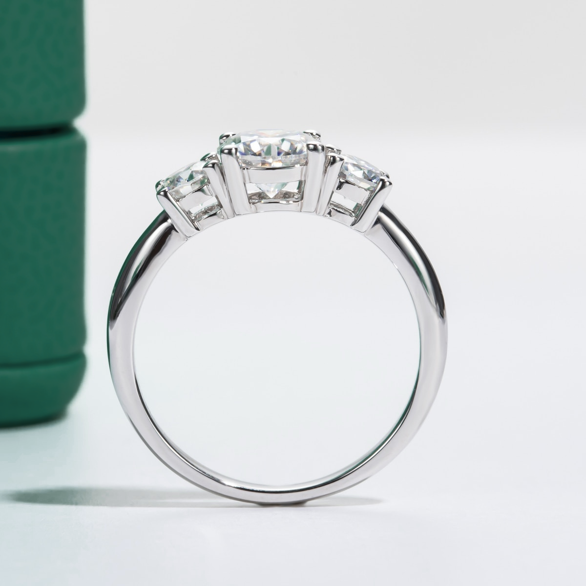Moissanite Trio Ring