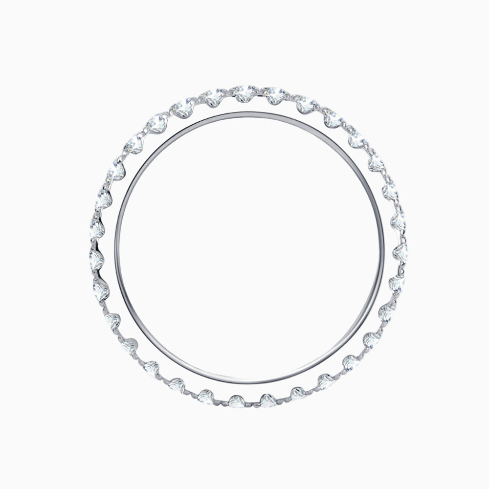 Moissanite Wedding Ring with 185 Points in 18k Gold Plated Silver