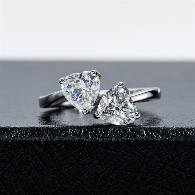 Romeo and Juliet Moissanite Ring