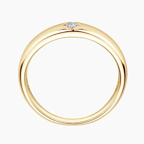 15 Points Princess Moissanite Wedding Ring Silver 14k Gold Plated