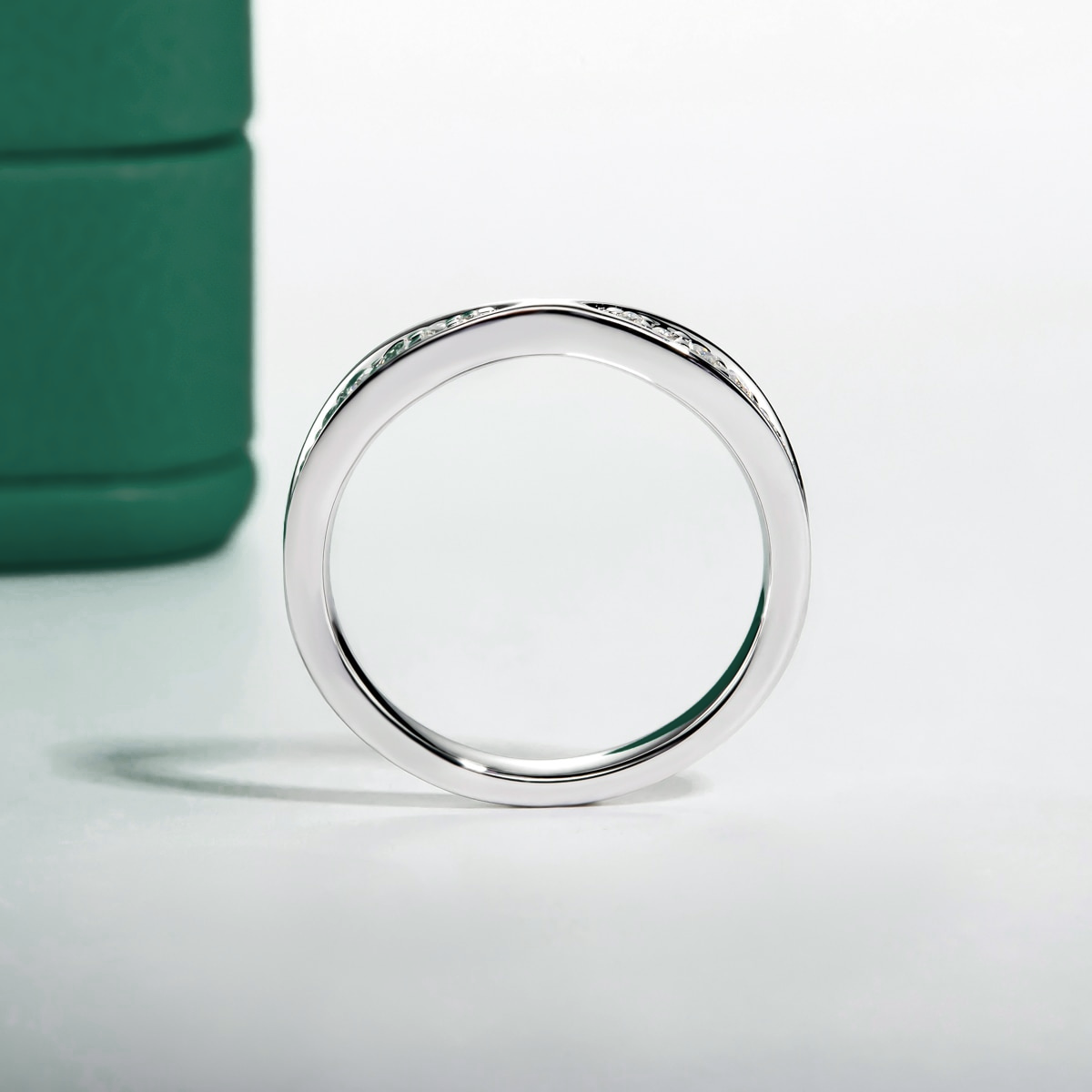 Infinity Moissanite Half Wedding Ring