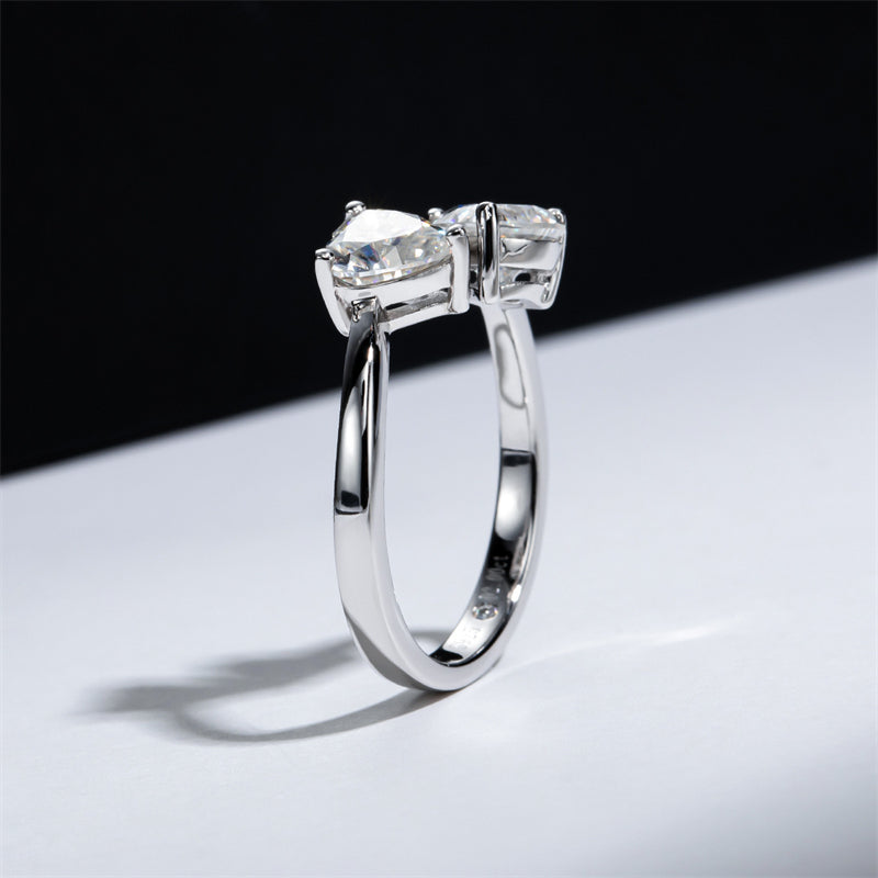 Romeo and Juliet Moissanite Ring