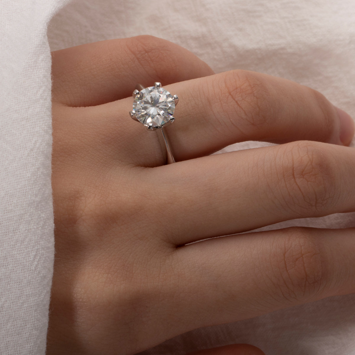 Moissanite Solitaire Ring