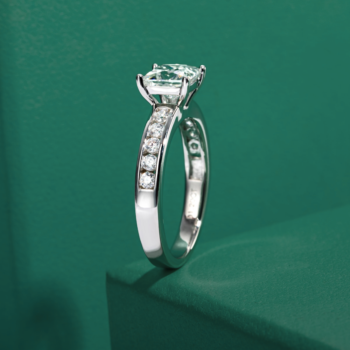 Princess Moissanite Promise Ring