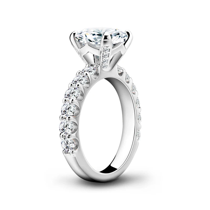 White Gold Bright Engagement Ring