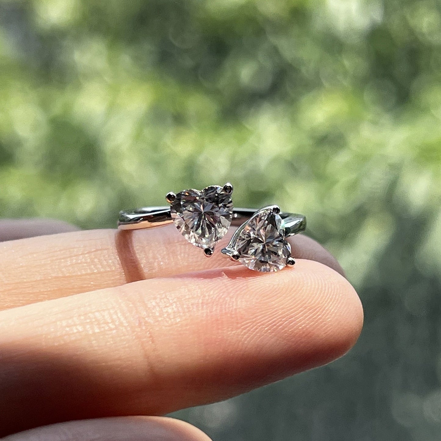 Romeo and Juliet Moissanite Ring