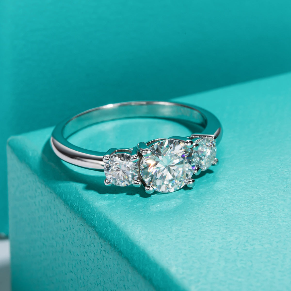 Triple Brilliance Moissanite Engagement Ring
