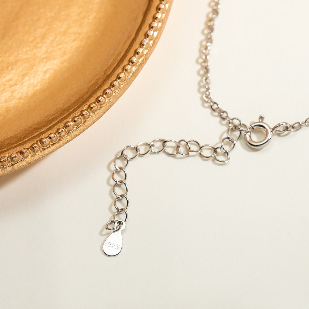 Jasmine Moissanites Necklace in Silver