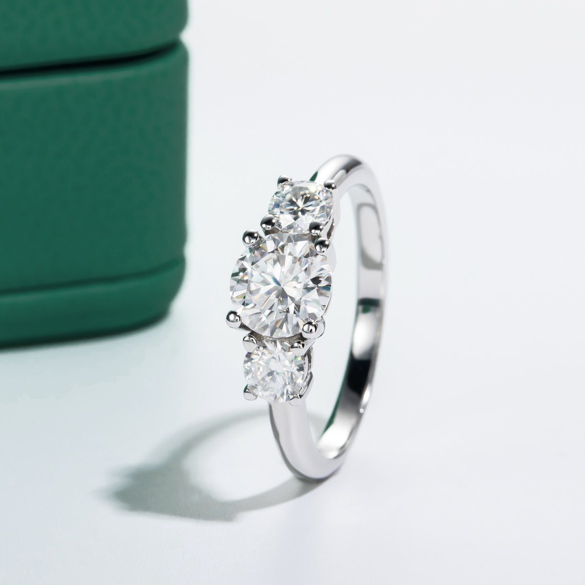 Moissanite Trio Ring