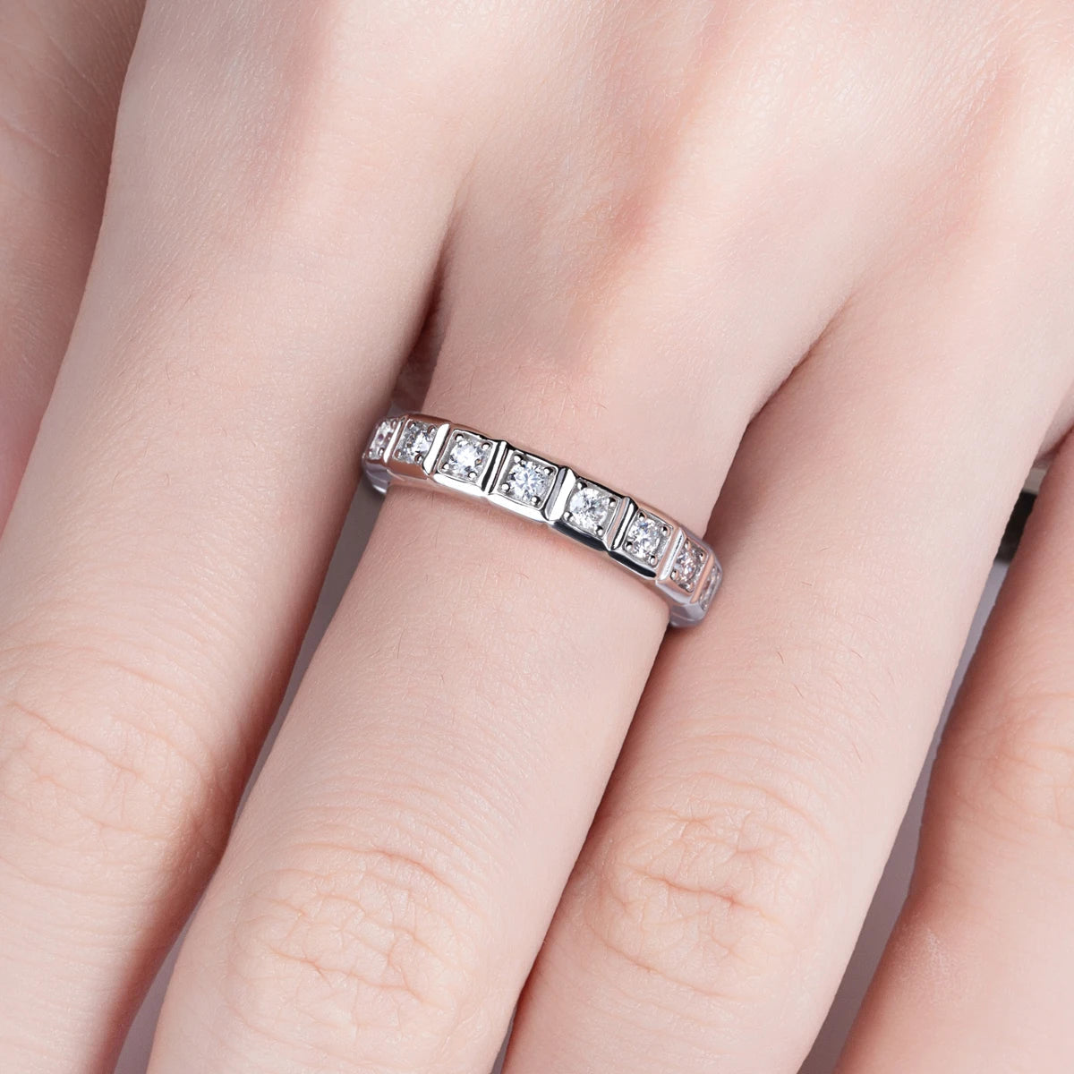 Quadralla Moissanite Ehering