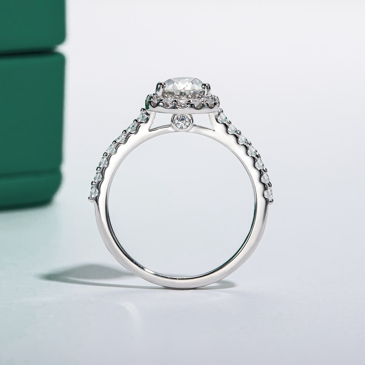 Pear Moissanite Ring