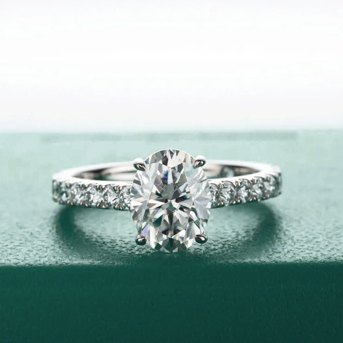 Oval Moissanite Ring