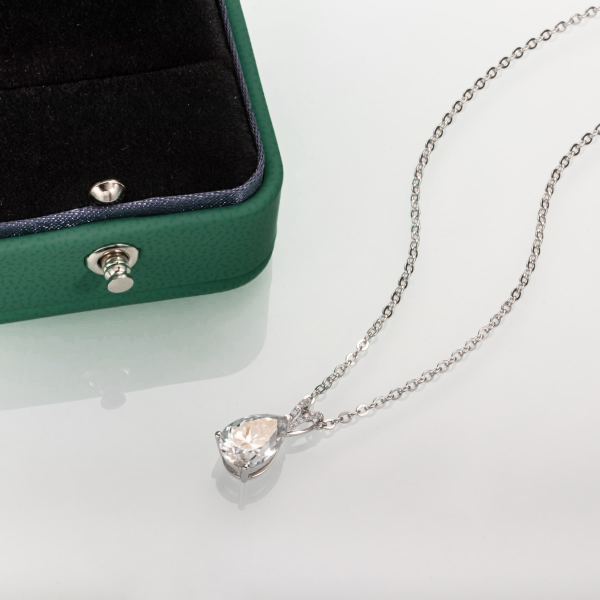 Pear Moissanite Necklace