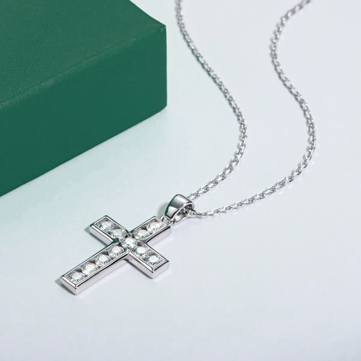Moissanite Precious Cross Necklace
