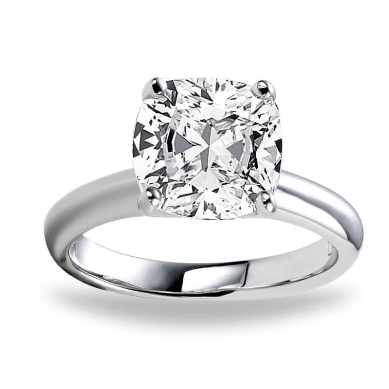 Solitaire Ring With Large Moissanite