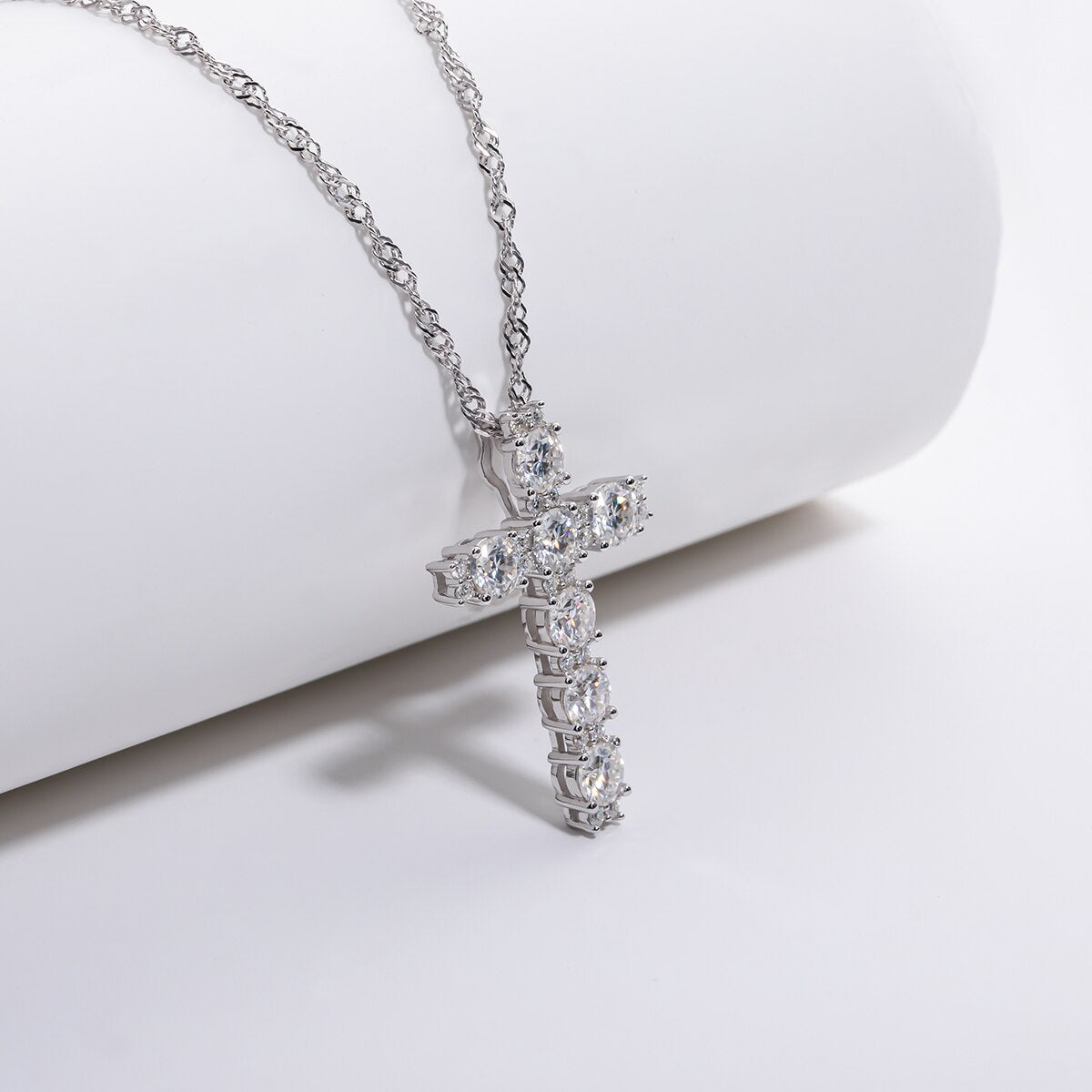 Moissanite Cross Necklace