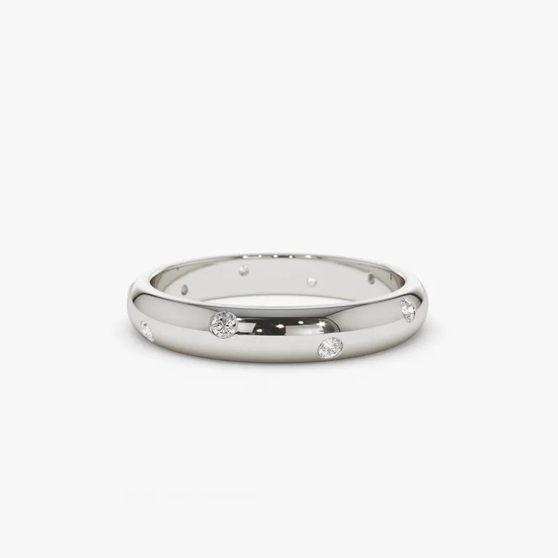 Wedding Ring, Silver Wedding Ring, Engagement Ring, Wedding Ring with Moissanite, Wedding Ring with Certified Moissanite