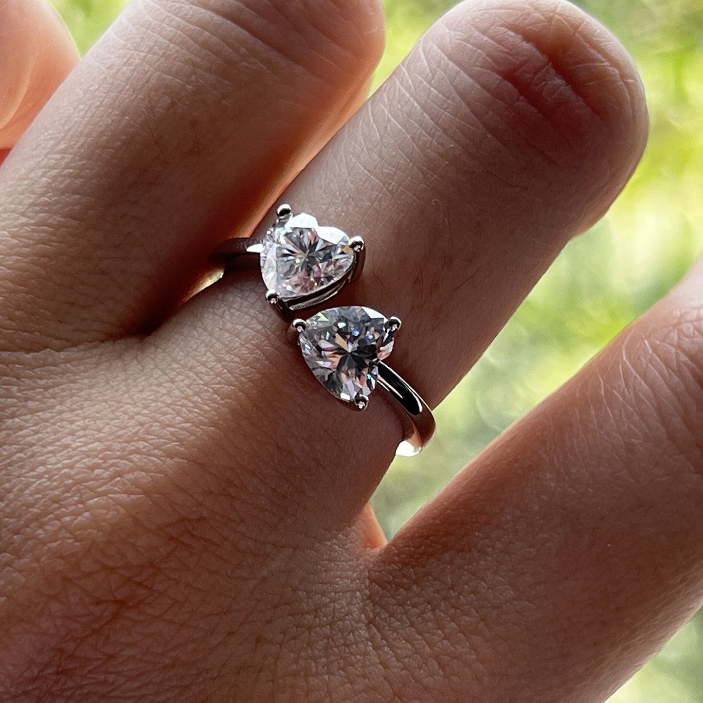 Romeo and Juliet Moissanite Ring