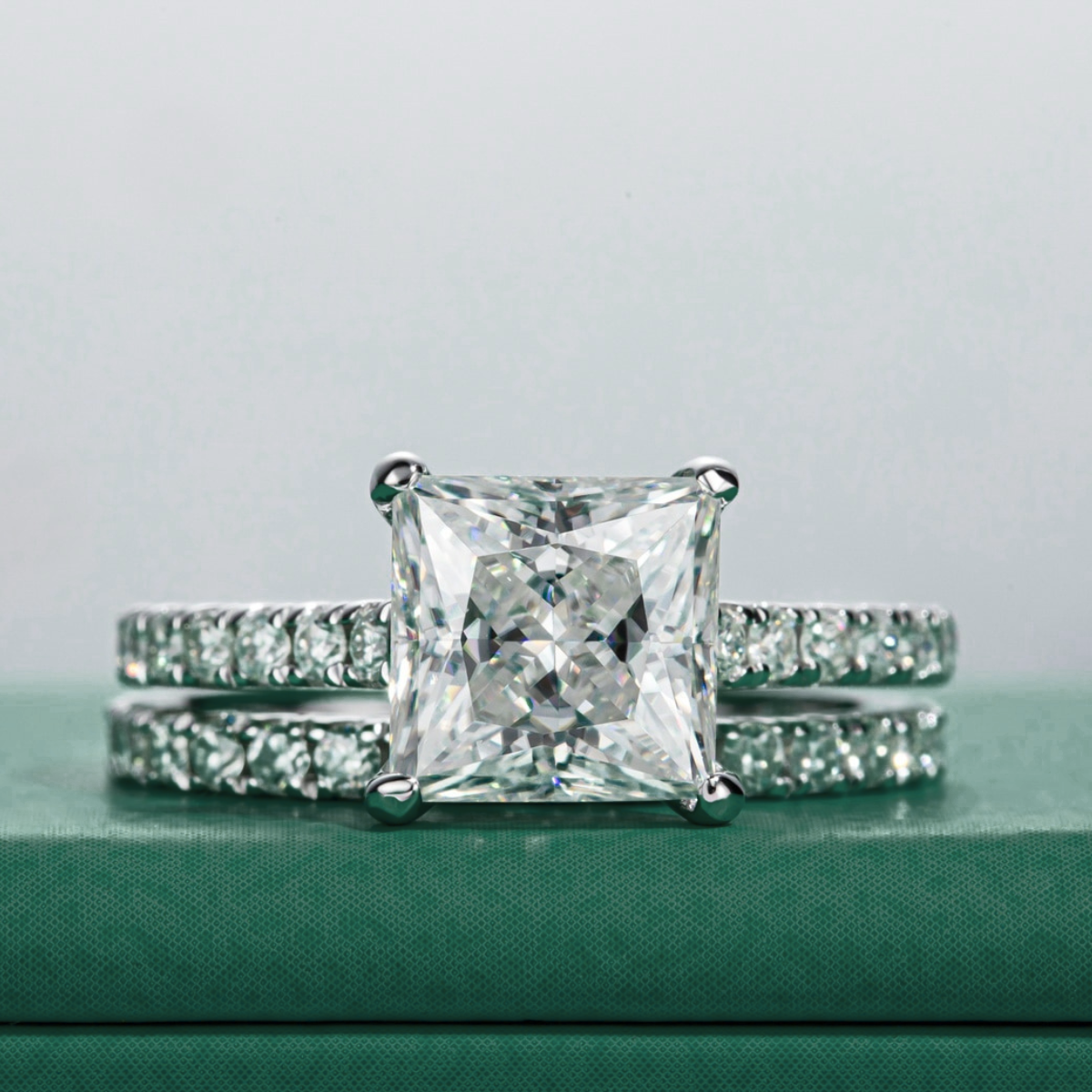 Princess Moissanite Set