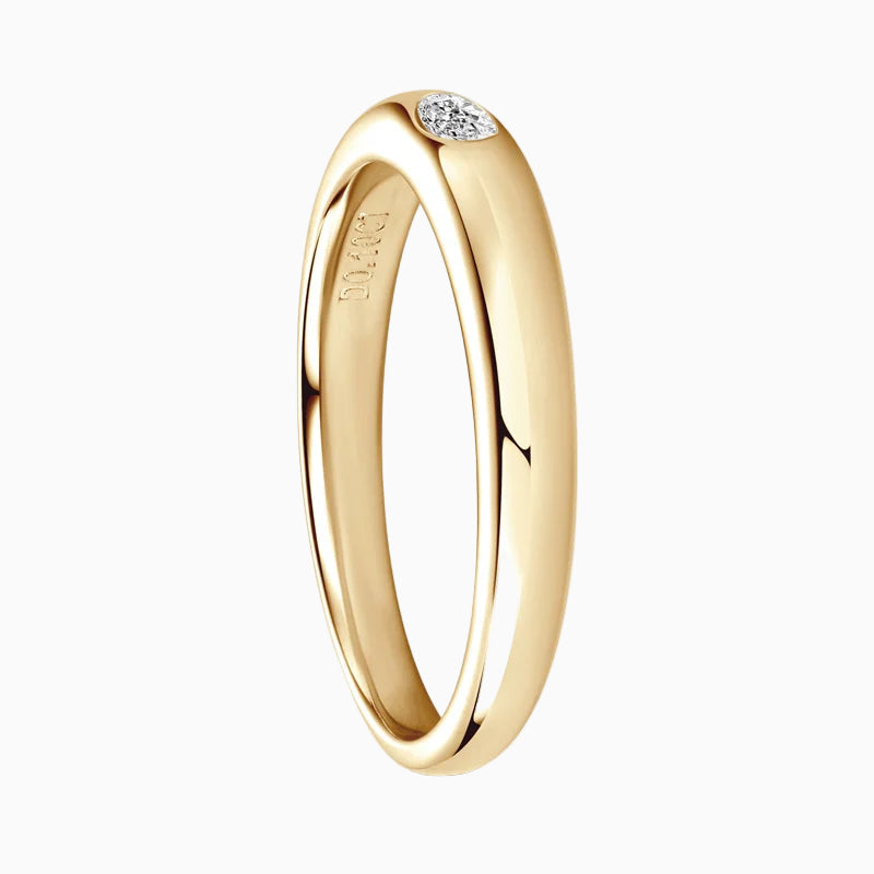 10 Points Moissanite Wedding Ring in 14k Gold Plated Silver