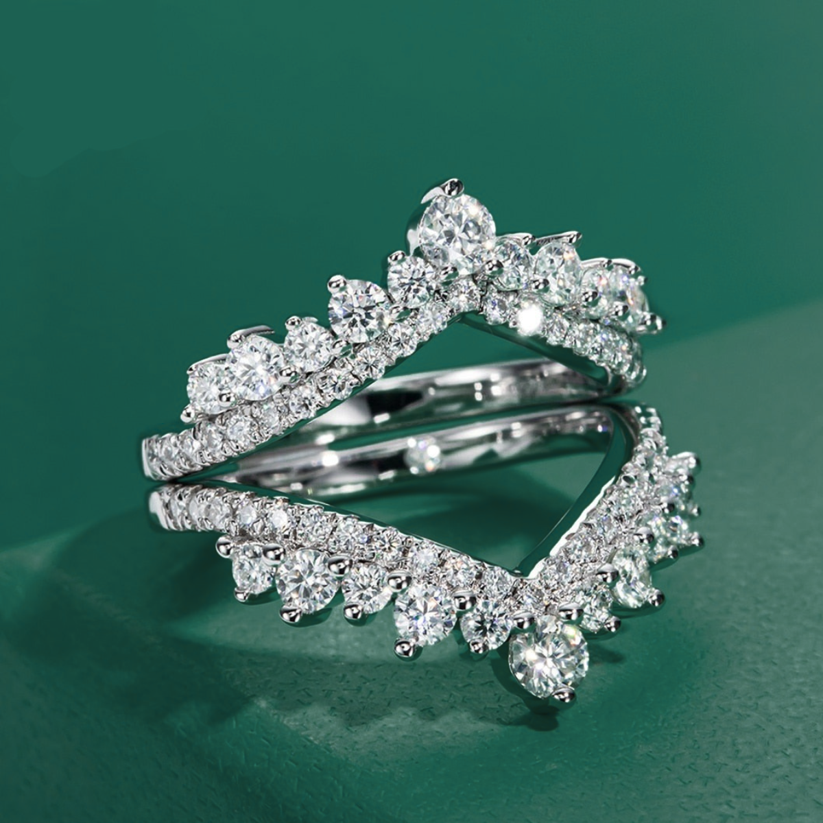 Half Imperial Moissanite Wedding Ring