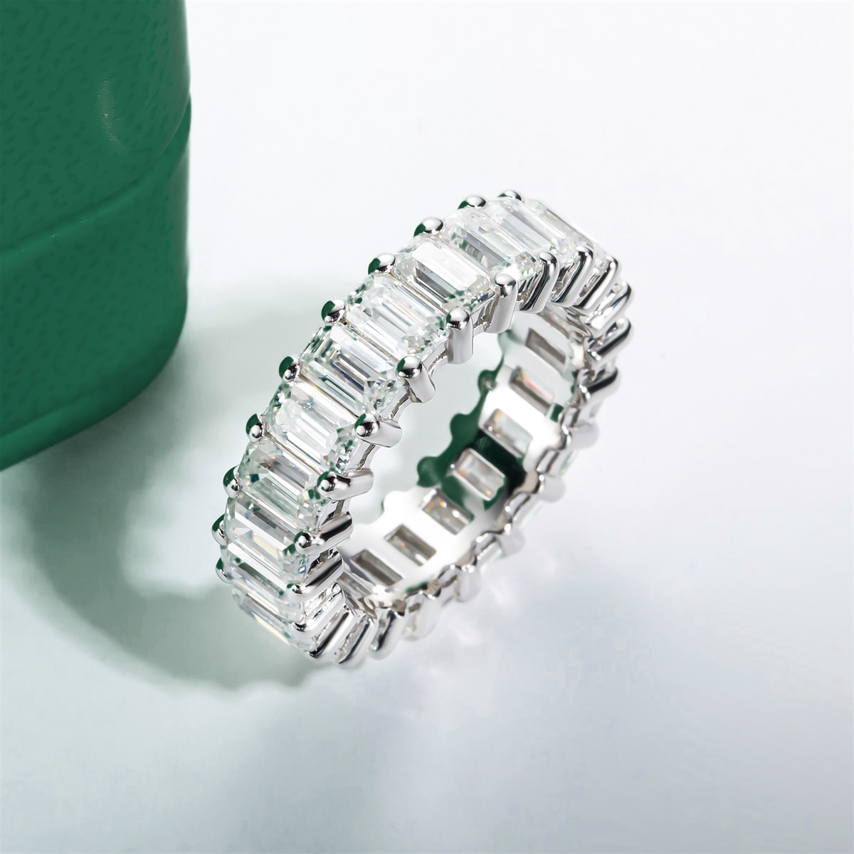 Cubic Moissanite Stones Wedding Ring