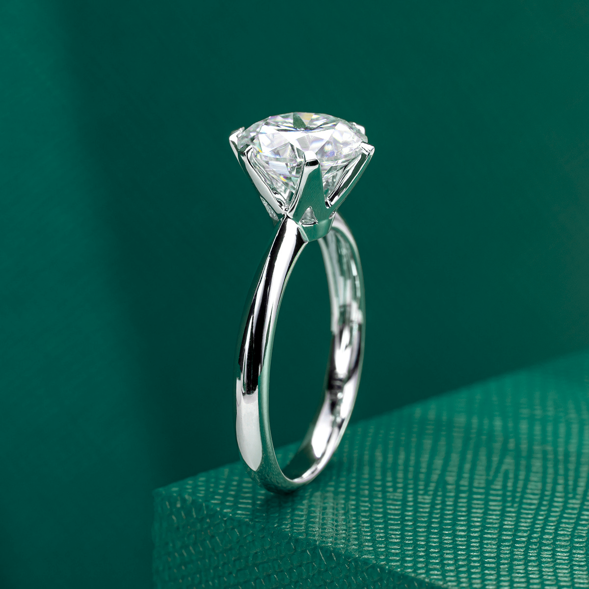 Moissanite Solitaire Ring