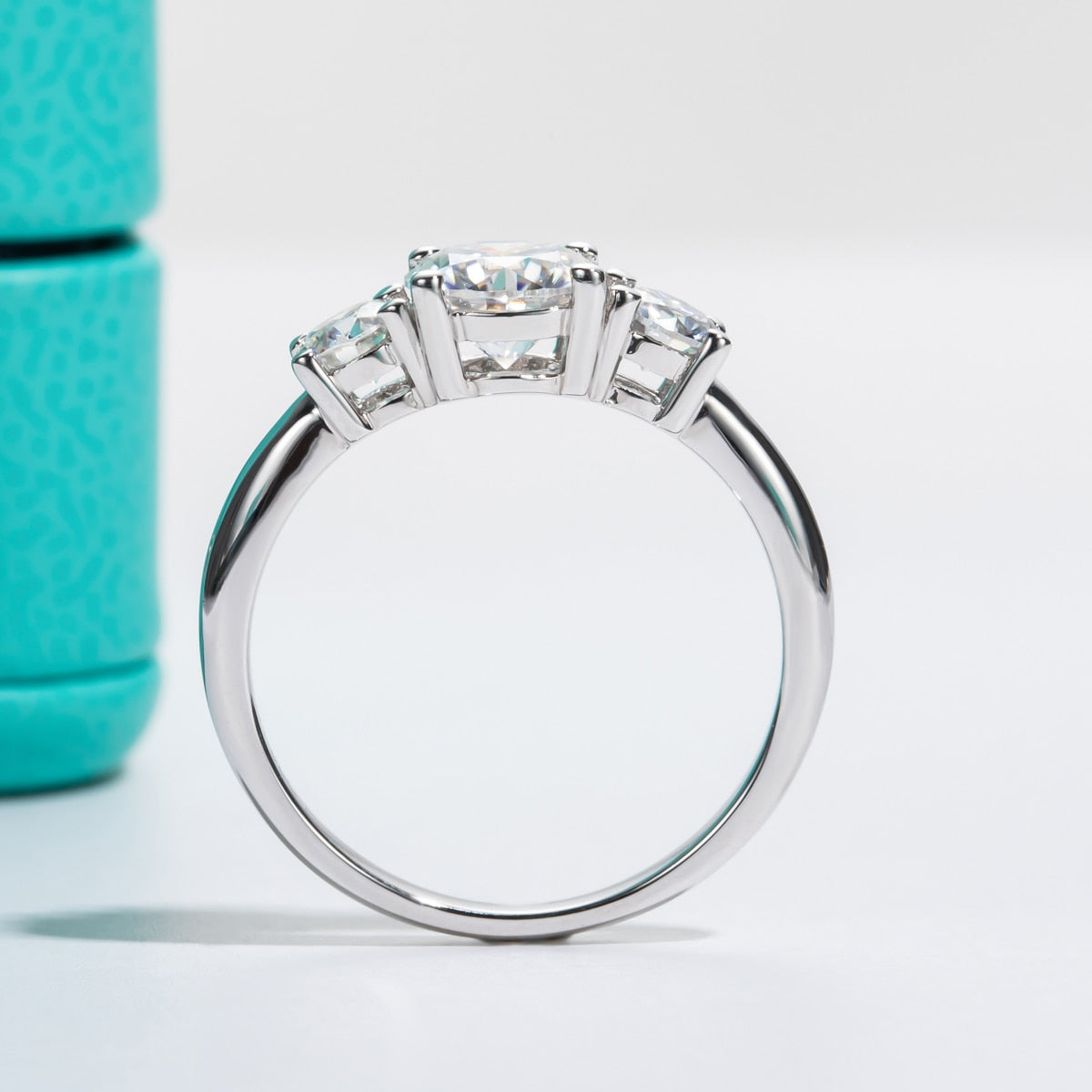 Triple Brilliance Moissanite Engagement Ring