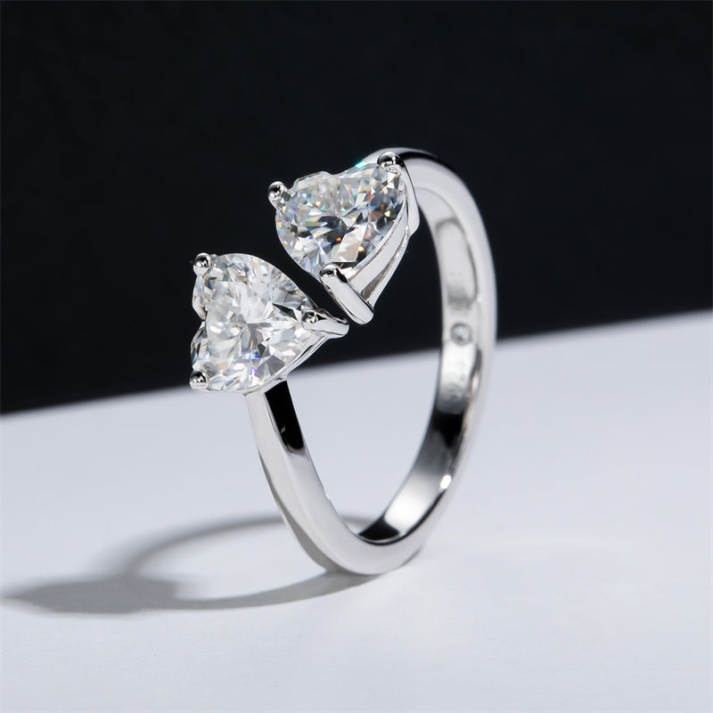 Romeo and Juliet Moissanite Ring