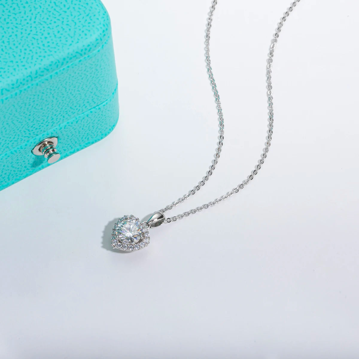 Moissanite Studded Love Point Necklace