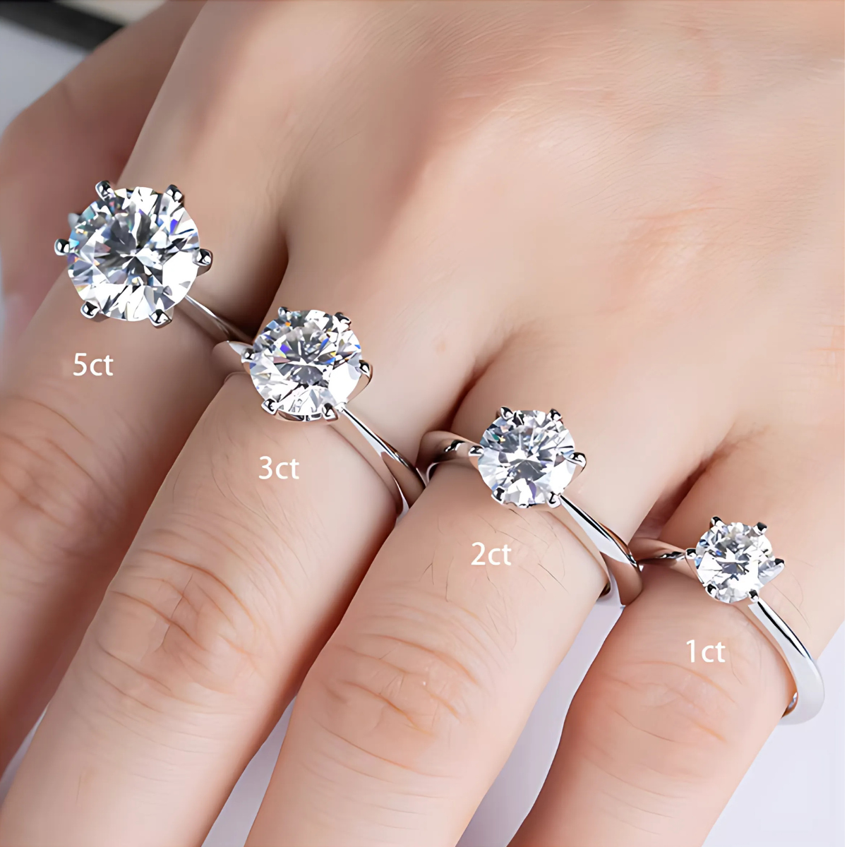 Moissanite Solitaire Ring