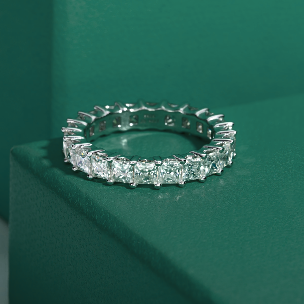 Princess Moissanite Wedding Ring