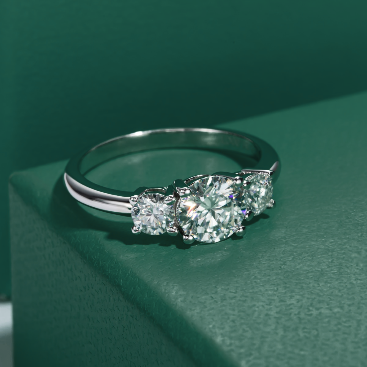 Moissanite Trio Ring