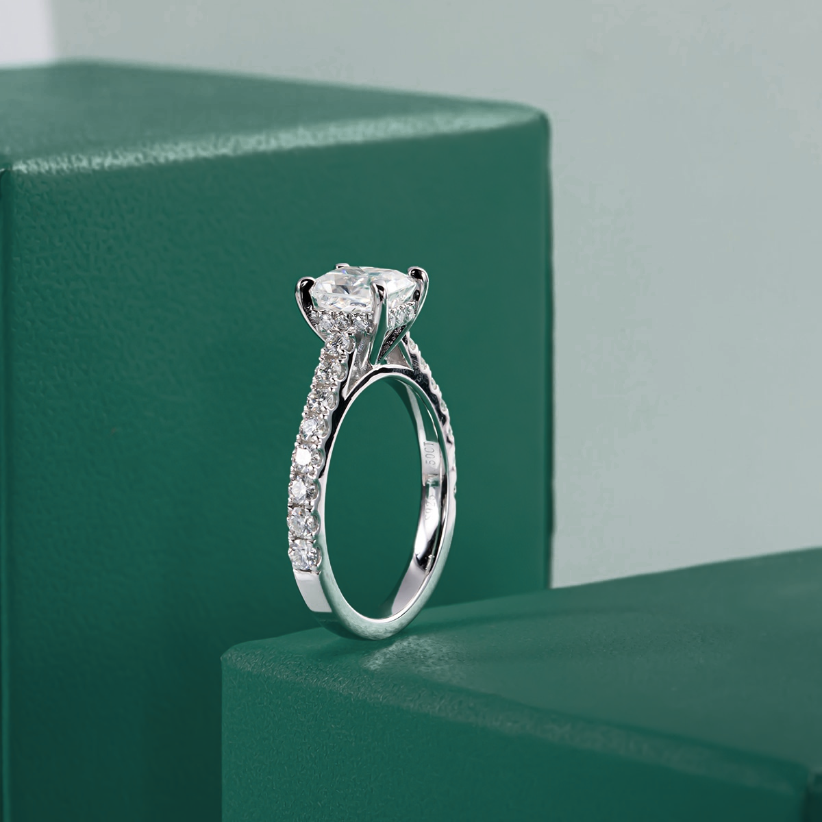 Elisa Radiant Moissanite Ring