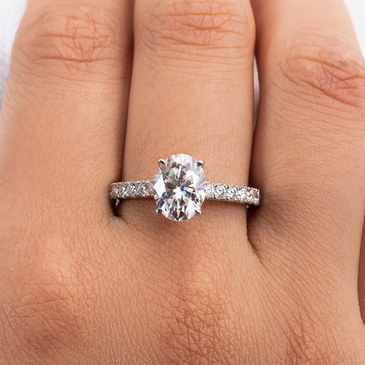 Oval Moissanite Ring