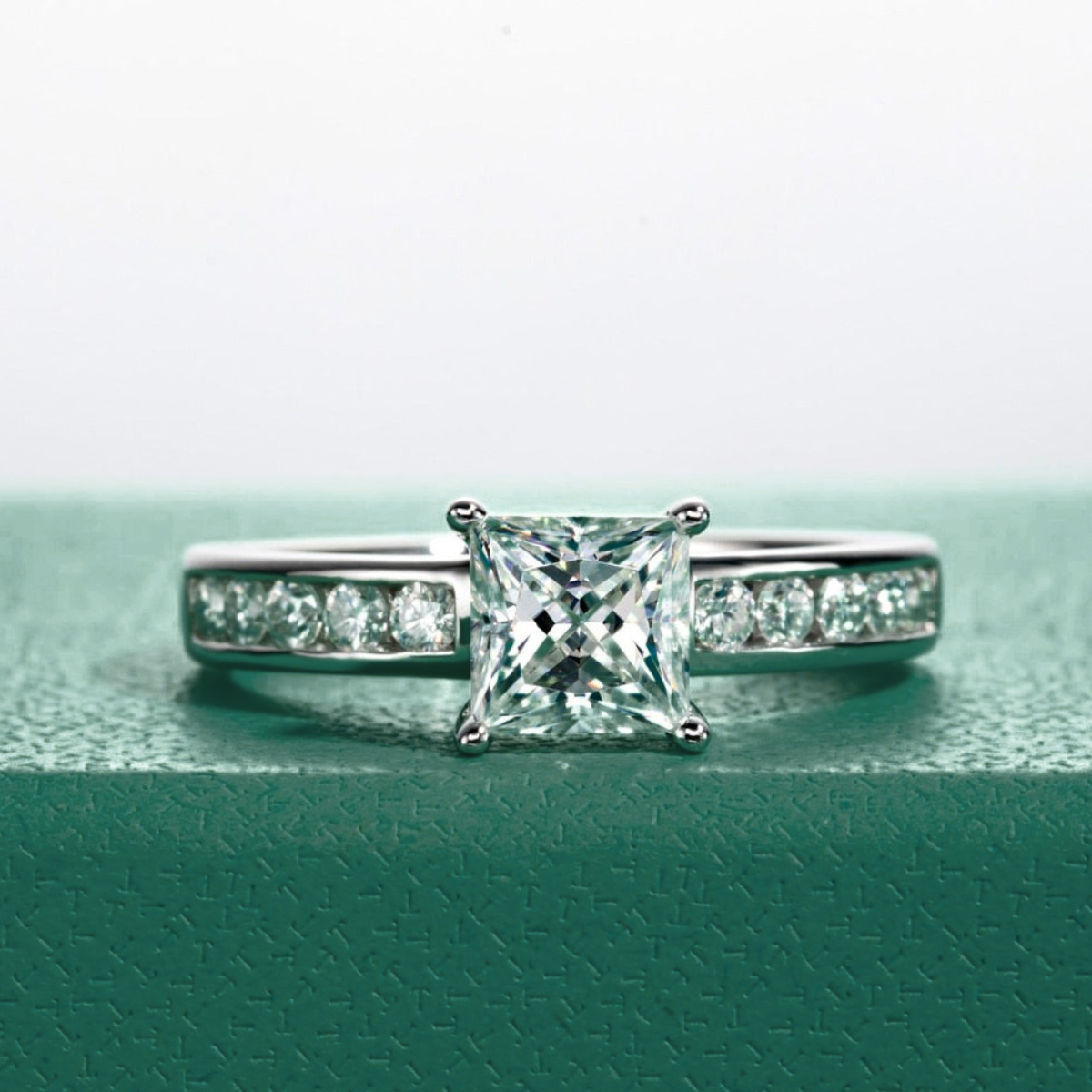 Princess Moissanite Promise Ring