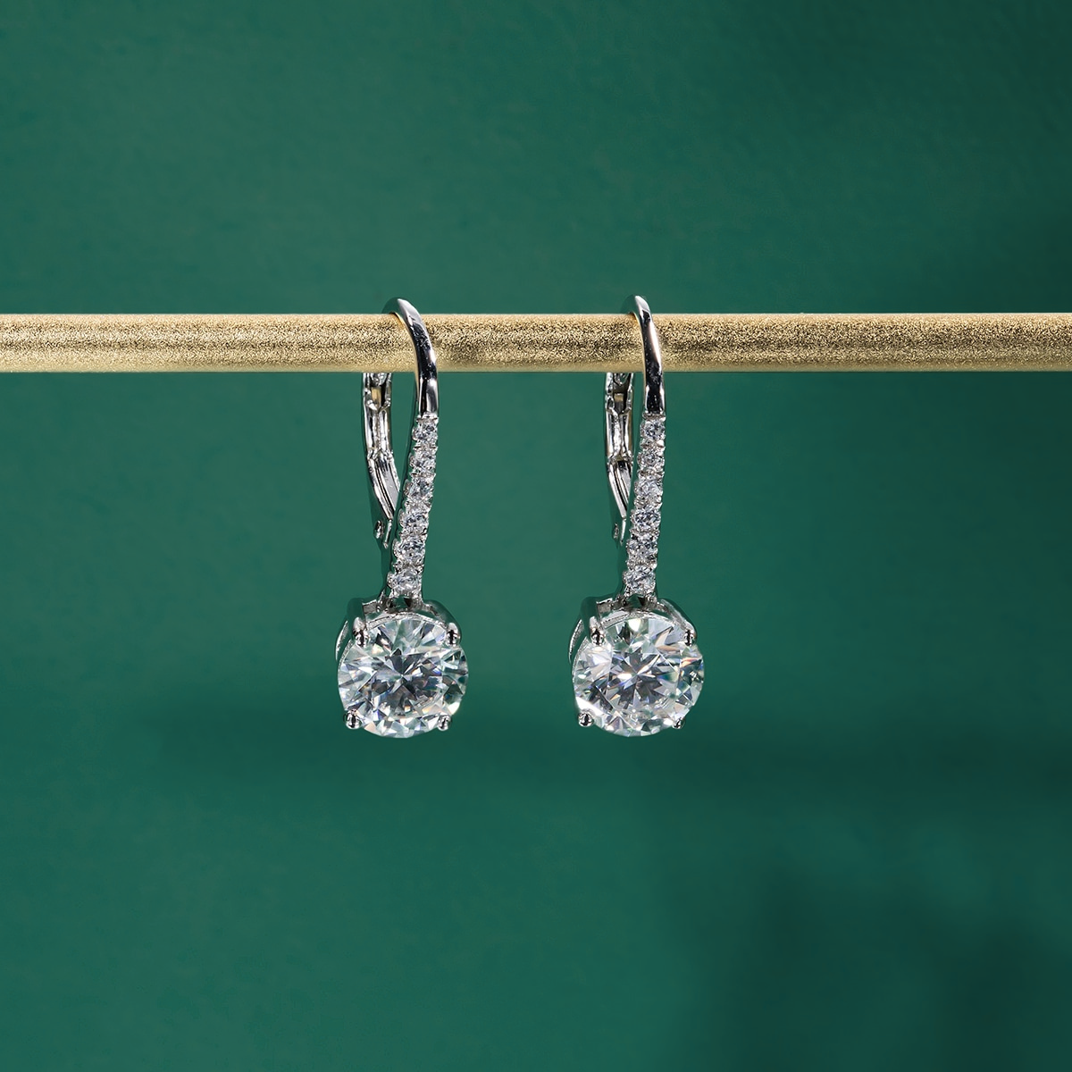 Brilliant Moissanite Drop Earring