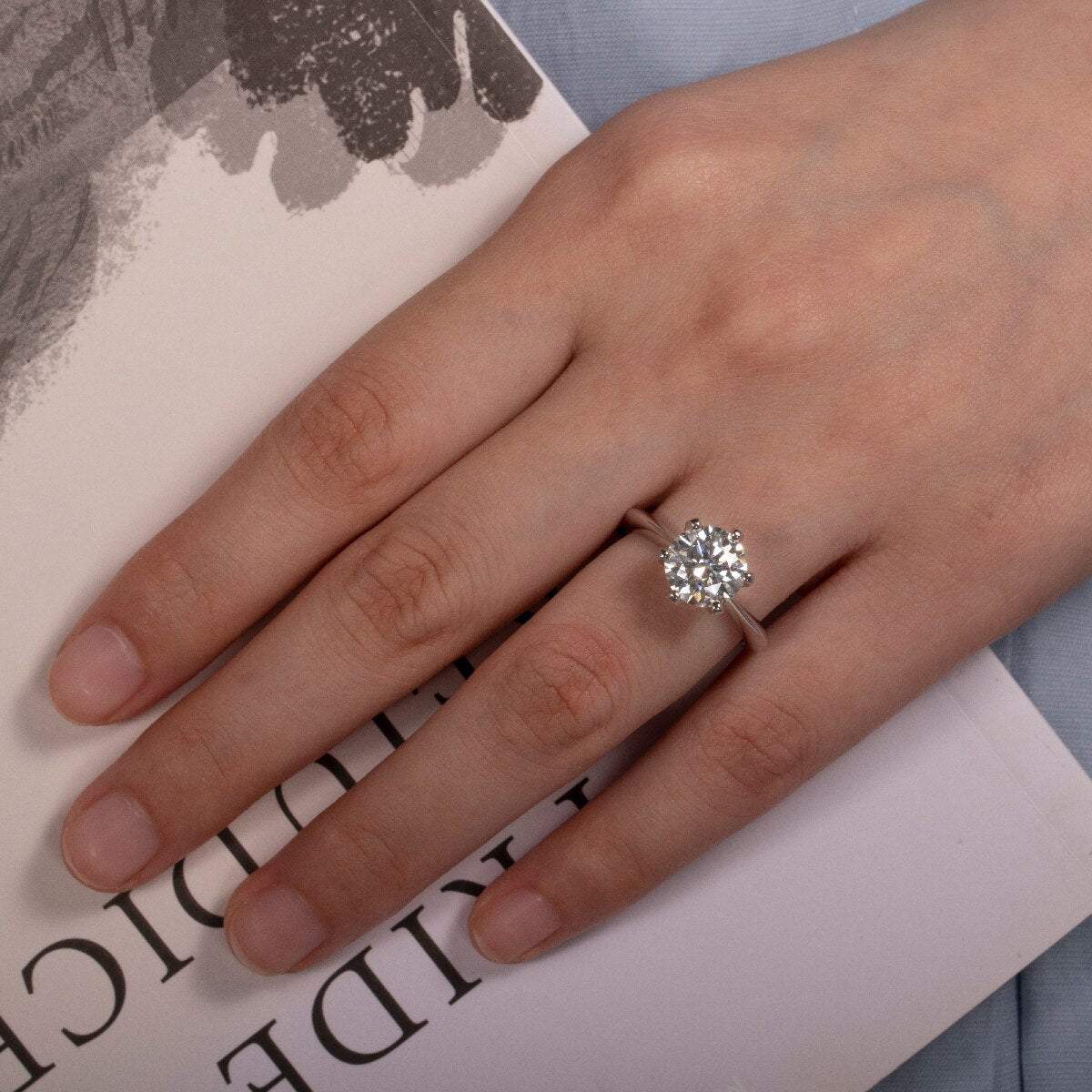 Moissanite Solitaire Ring