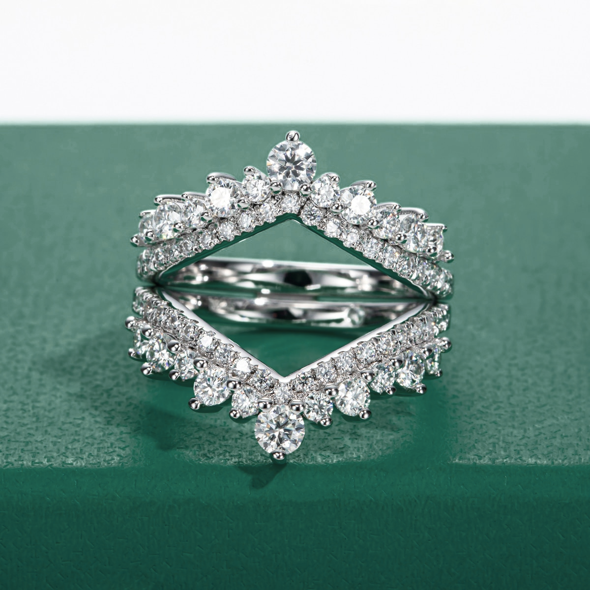 Half Imperial Moissanite Wedding Ring