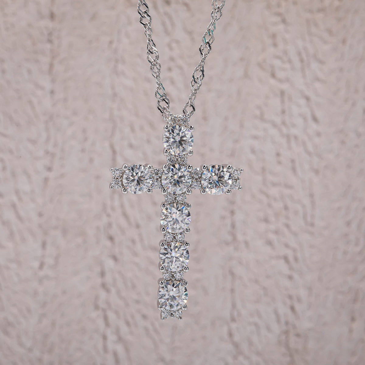 Moissanite Cross Necklace