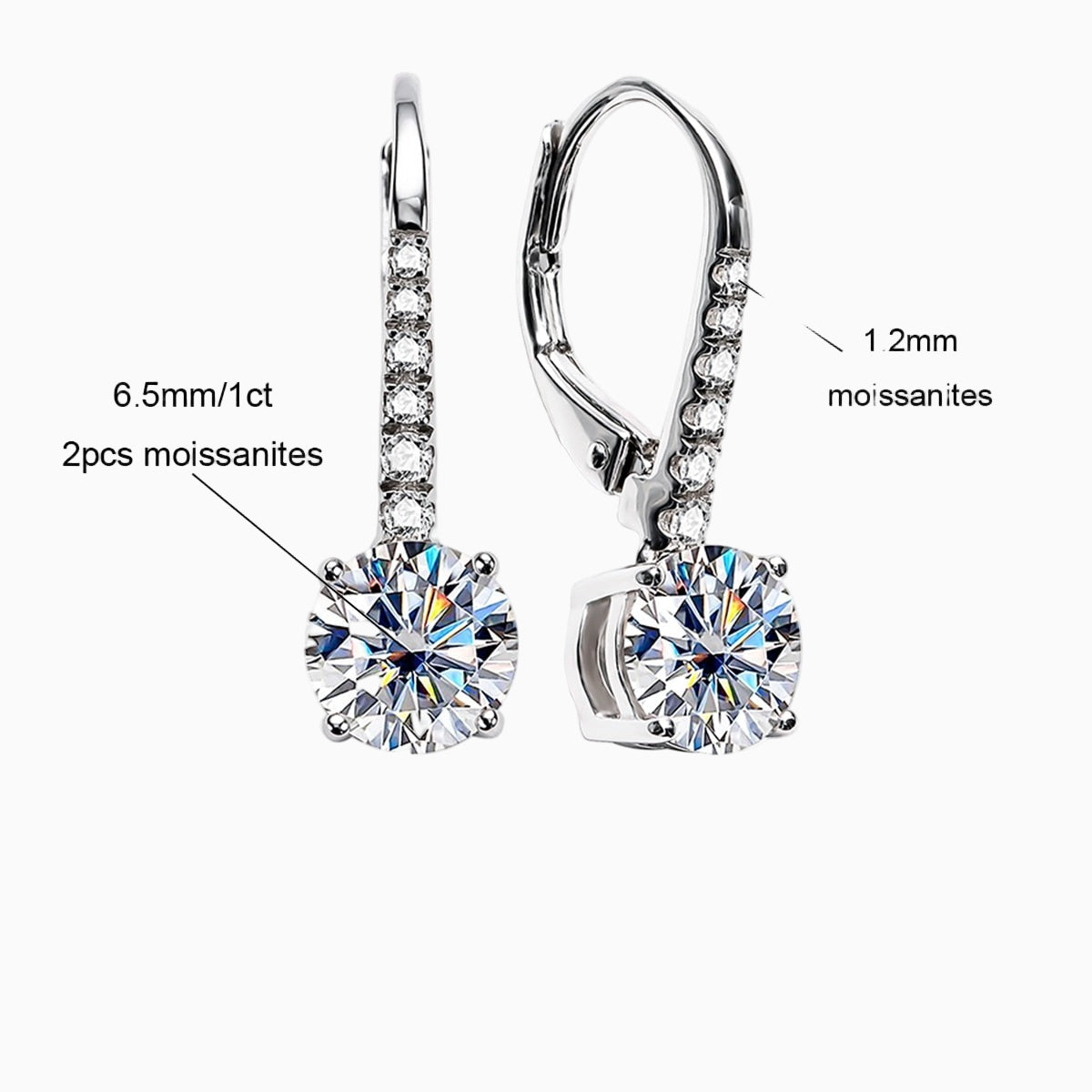 Brilliant Moissanite Drop Earring