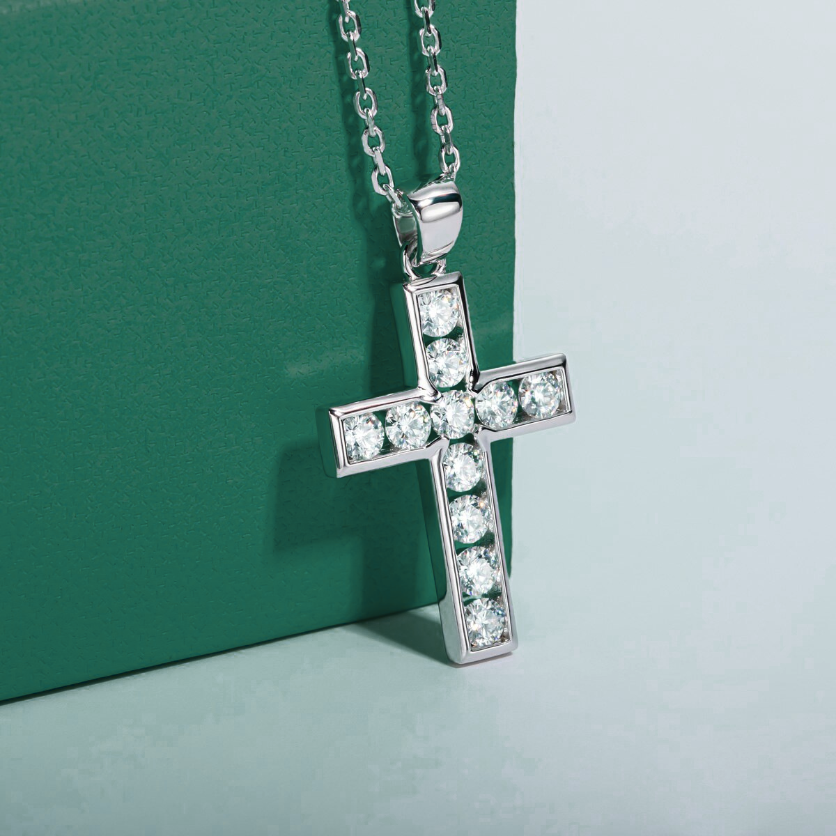 Moissanite Precious Cross Necklace