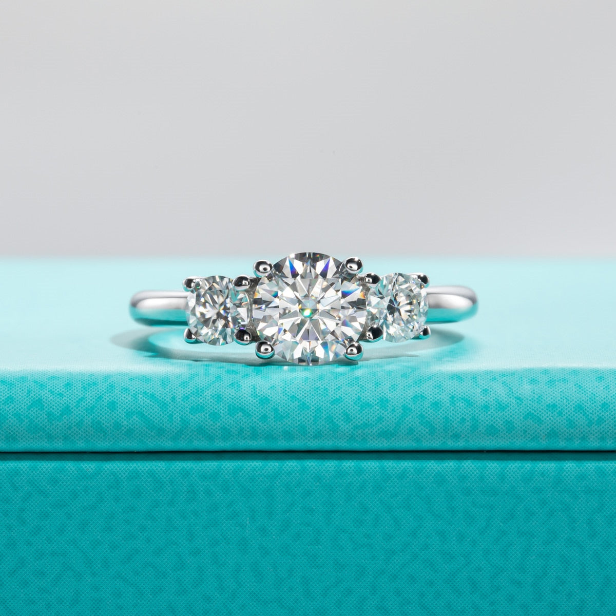 Triple Brilliance Moissanite Engagement Ring