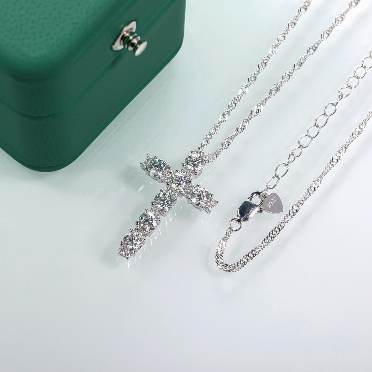 Moissanite Cross Necklace