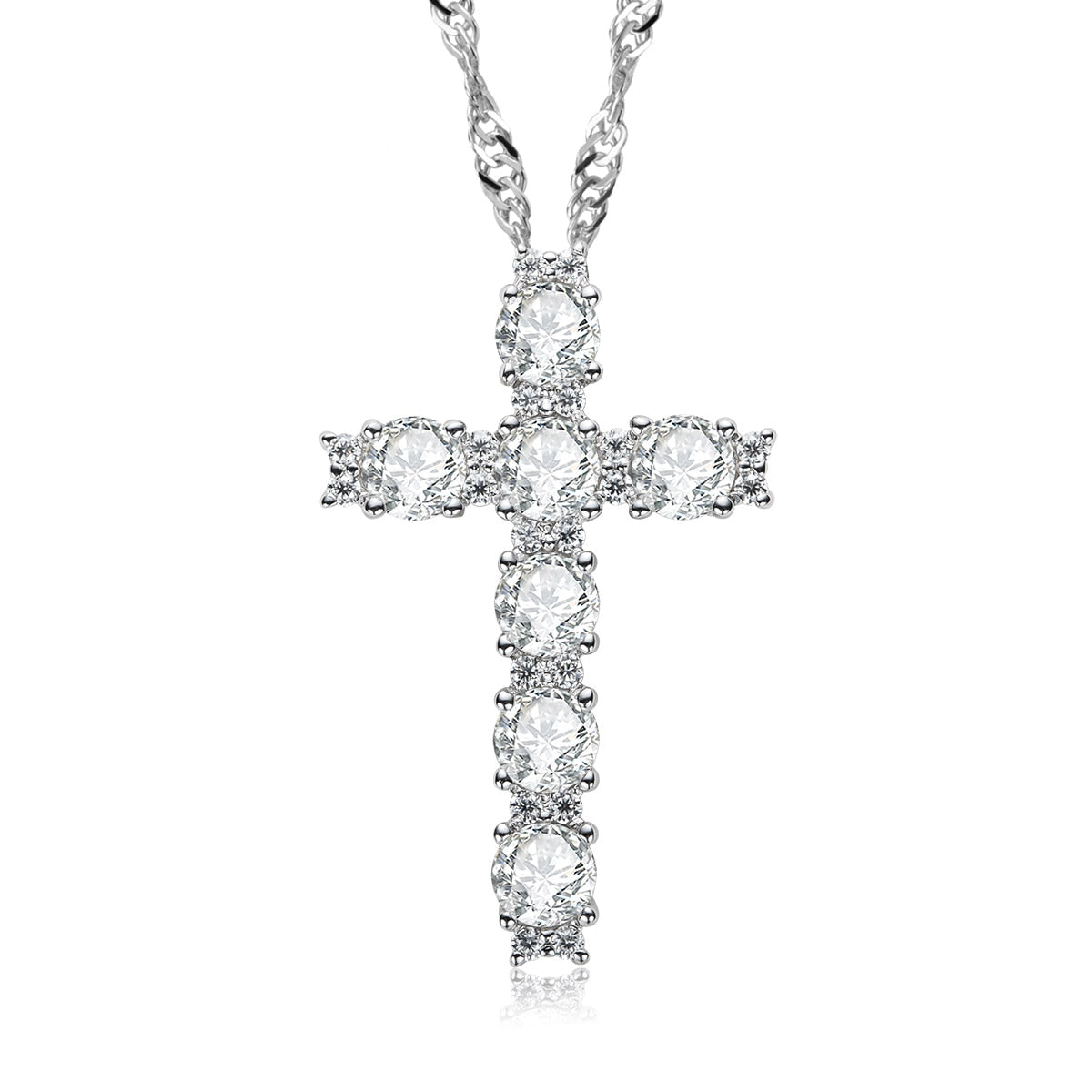 Moissanite Cross Necklace